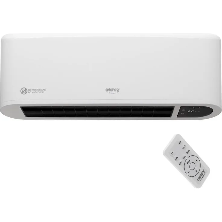 Camry CR 7753 Radiator Air Curtain Heater, 2000 W Heizlüfter mit LED-Display, weiß, IP22, Fernbedienung, Überhitzungsschutz, Kindersicherung