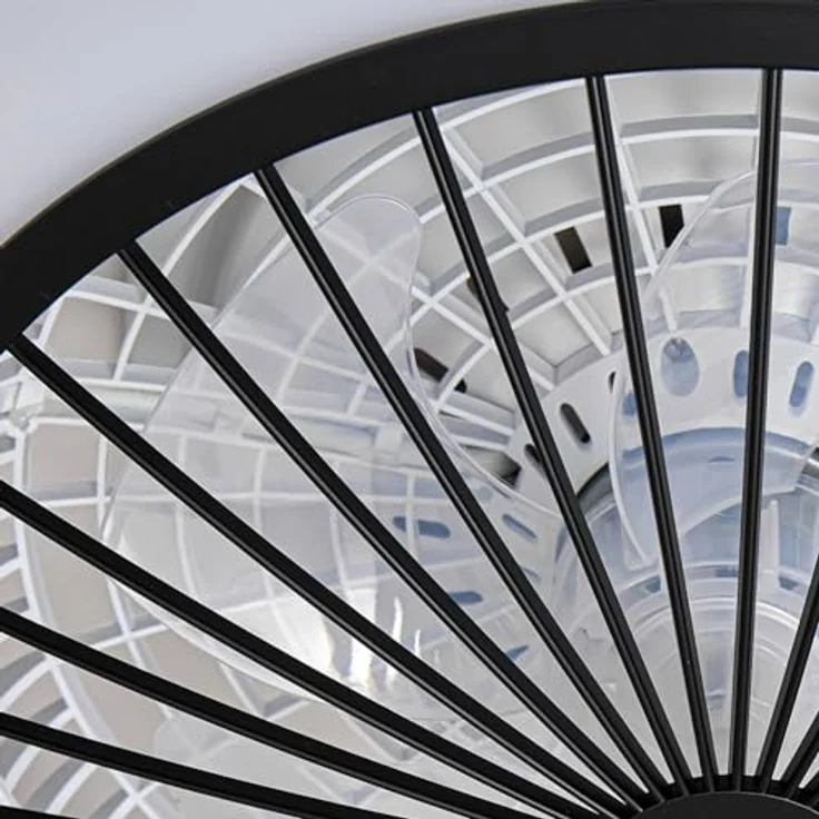 Lindby LED Deckenventilator mit Licht und Fernbedienung leise (Ø 55 cm), 2in1: Ventilator mit Lampe LED dimmbar, 3 Geschwindigkeiten, CCT Farbwechsel, schwarz – Bild 4