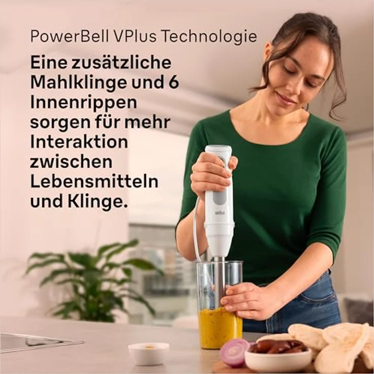 Braun Stabmixer Braun MQ50236MWH, Stabmixer für Küchenanwendungen mit individueller Geschwindigkeitsanpassung – Bild 4
