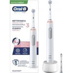Braun Oral-B Professional 3 Clean & Protect, Elektrische Zahnbürste mit Rundkopfbürsten und Druckkontrolle, weiß