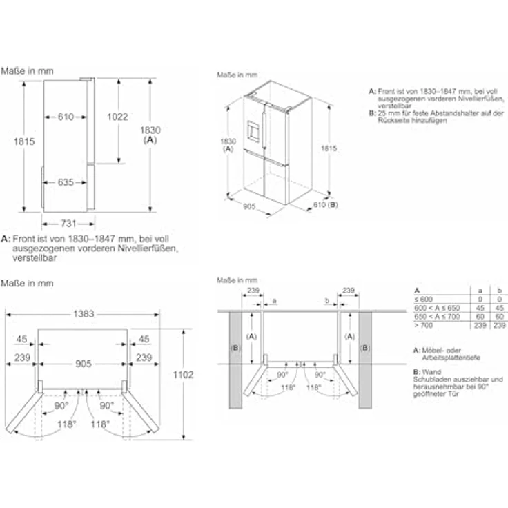 Bosch KFI96AXEA, Side-by-Side Kühl-Gefrier-Kombination, 183 x 90.5 cm, gebürsteter schwarzer Stahl, VitaFresh <0°C> – Bild 8