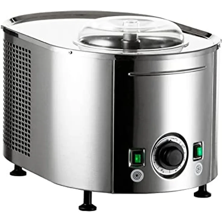 Musso Mini Lussino 4080 Eiscreme-Maschine | 0,75l Eiscreme in 30min | Italienische Eiscreme-Maschine für Zuhause | Vegane oder zuckerfreie Eiscreme, Gelato, Sorbet, Slush-Eis | Einfach zu benutzen