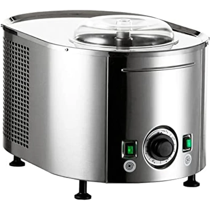 Musso Mini Lussino 4080 Eiscreme-Maschine | 0,75l Eiscreme in 30min | Italienische Eiscreme-Maschine für Zuhause | Vegane oder zuckerfreie Eiscreme, Gelato, Sorbet, Slush-Eis | Einfach zu benutzen – Bild 1