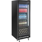 GastroHero Getränkekühlschrank GKS-230 I 230 L Flaschenkühlschrank mit Glastür, LED-Beleuchtung & abschließbar, Temperatur von 0 bis +8 °C