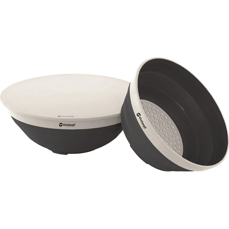 Outwell Sieb-und Schüssel-set Blau Faltbare Schüssel mit Deckel und Sieb, bruchsicher, Navy Night