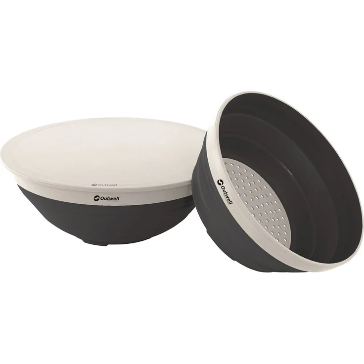 Outwell Sieb-und Schüssel-set Blau Faltbare Schüssel mit Deckel und Sieb, bruchsicher, Navy Night