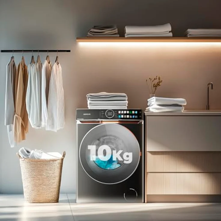 Cecotec Bolero DressCode 10980, 10 kg Waschmaschine mit Direct Drive Motor, Energieklasse A, 14 Programme, UV-Innenlicht, SteamMax-Funktion – Bild 5