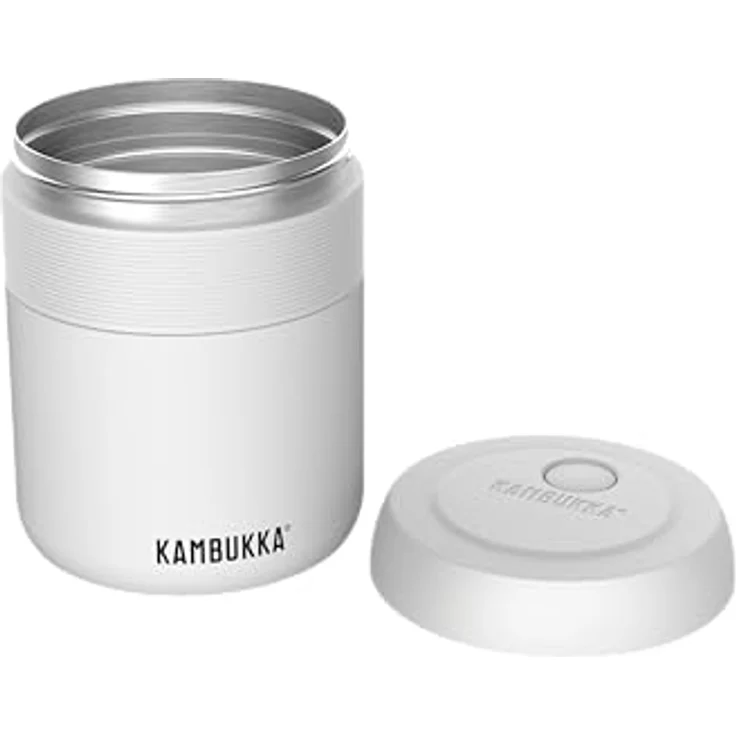 Kambukka Bora, Lunchbox aus 18/8-Edelstahl, 600 ml, auslaufsicher, weiß, BPA-frei, spülmaschinenfest, bis zu 9 Stunden heiß – Bild 3