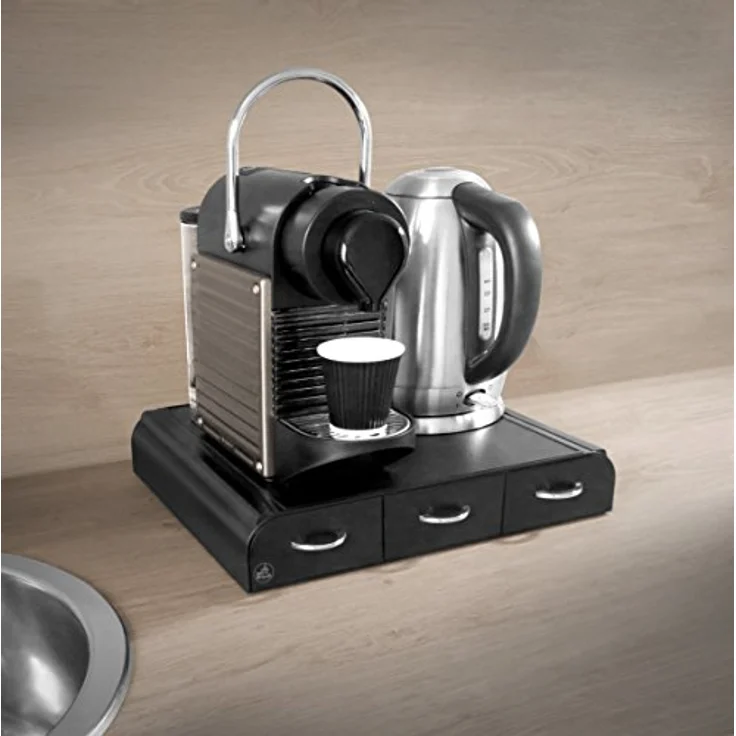 P 23006 Kaffeekapselspender mit 3 schubladen, Kunststoff, schwarz – Bild 3