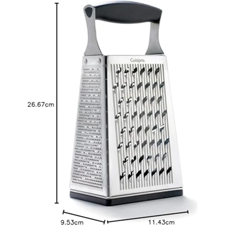 Cuisipro 5-in-1 Turmreibe Reiben, Edelstahl 301-Klinge, 304-Rahmen, PP Griff, TPR-ABS-Bodenteil – Bild 7