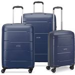 RONCATO Set 3 Trolley G+M+C 4W Galaxy Blu Notte Unisex Erwachsene, Nachtblau, PEQUEÑO + MEDIANO + Grande, Koffer