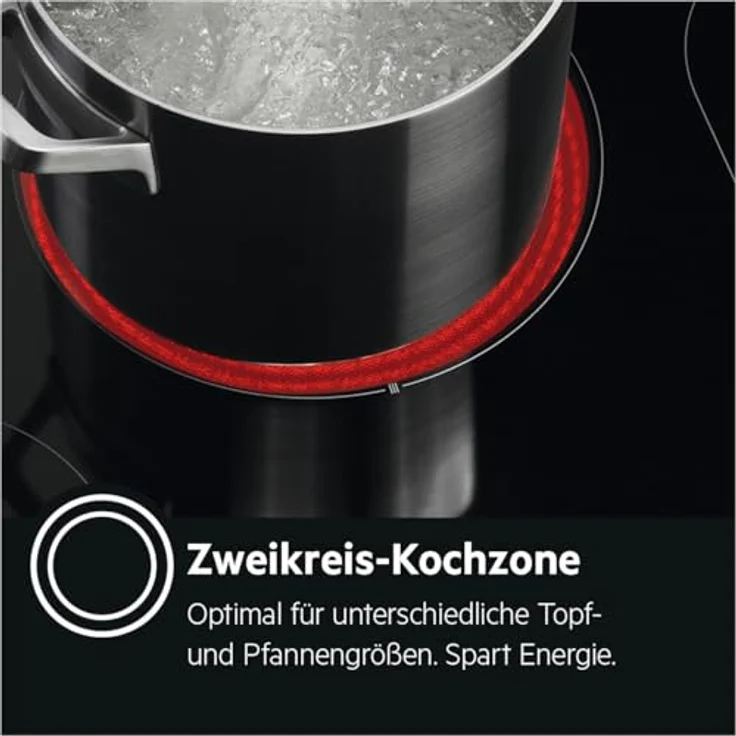 AEG Standherd mit Glaskeramik-Kochfeld 50cm A 1 Paar Teleskopschienen Versenkknebel Grillfunktion Display mit Uhr Weiß CCB5449OBW – Bild 3
