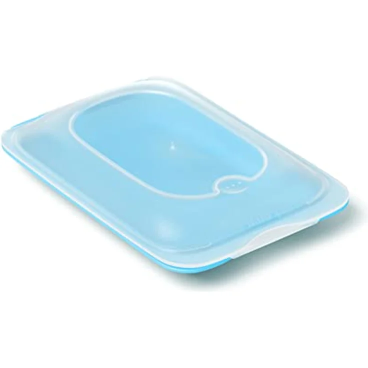 TATAY Set mit 4 Aufschnittbox Fresh MINI, BPA-frei, wiederverwendbar, Stapelbar, Spülmaschinen- und Mikrowellenfest, Blaue und Grüne Farben. Maßnahmen 12 x 3,1 x 18 cm – Bild 3