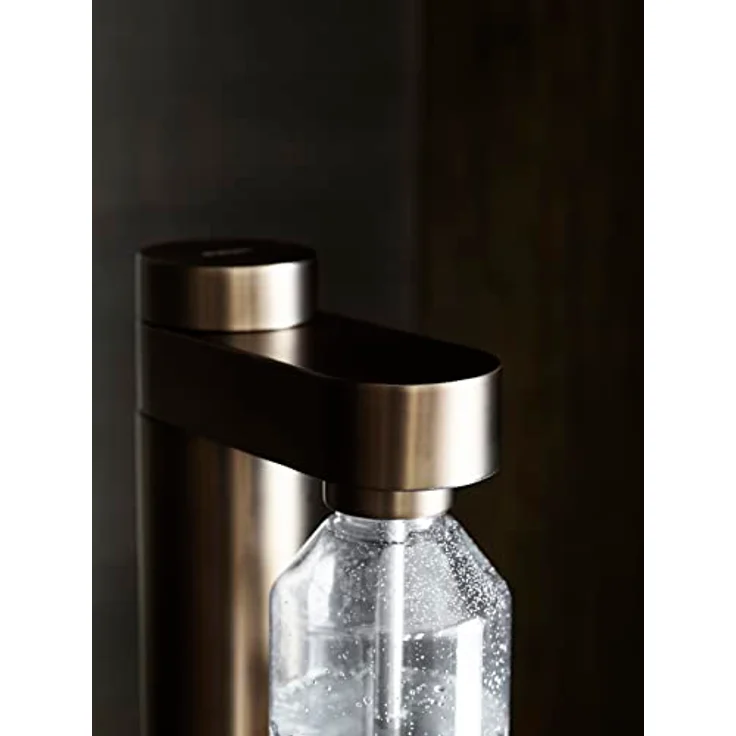 Stelton Brus Wassersprudler, premium carbonator aus Edelstahl für Wasser mit CO2 mit skandinavischem Design - Dunkelbraun-metallic – Bild 2
