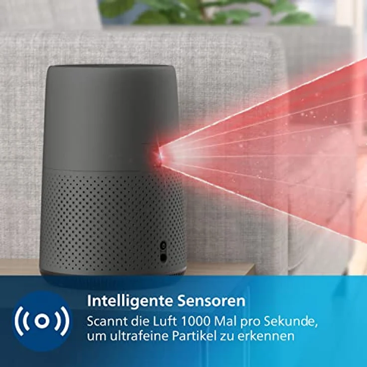 Philips 800i Serie Kompakt-Luftreiniger, 49m2, HEPA- und Aktivkohlefilter, entfernt bis zu 99,9% der Viren und Aerosole aus der Luft*, schwarz (AC0850/11) – Bild 5