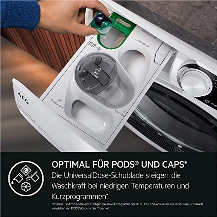 AEG LR7E75400 / WiFi / UniversalDose Schublade / ProSteam - Auffrischfunktion / 10.0 kg / Leise / Mengenautomatik / Nachlegefunktion / Kindersicherung / Wasserstopp / 1400 U/min – Bild 4
