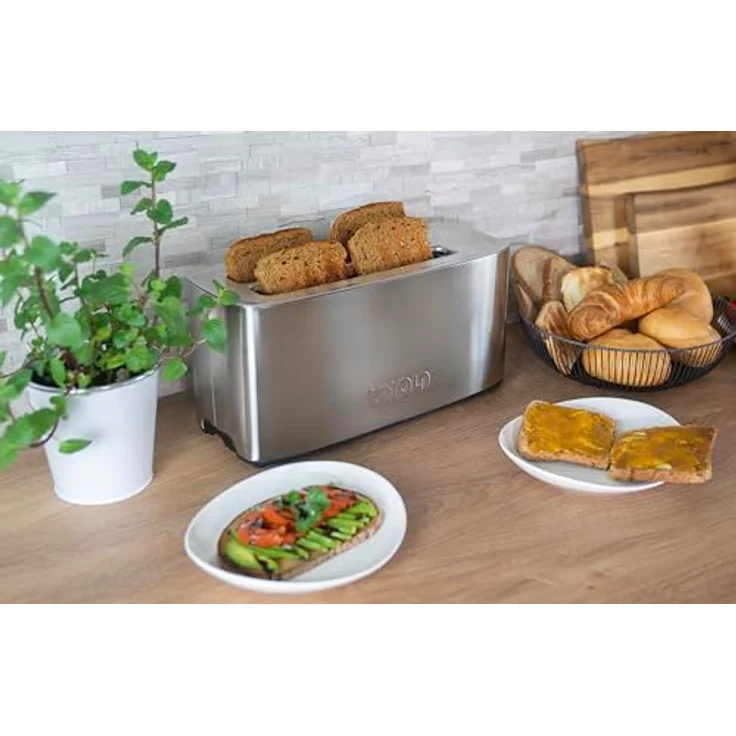Unold Toaster 38266 Toaster Tom, 4-Scheiben Automatik-Toaster mit 1.200 - 1.400 W Leistung, silber – Bild 8