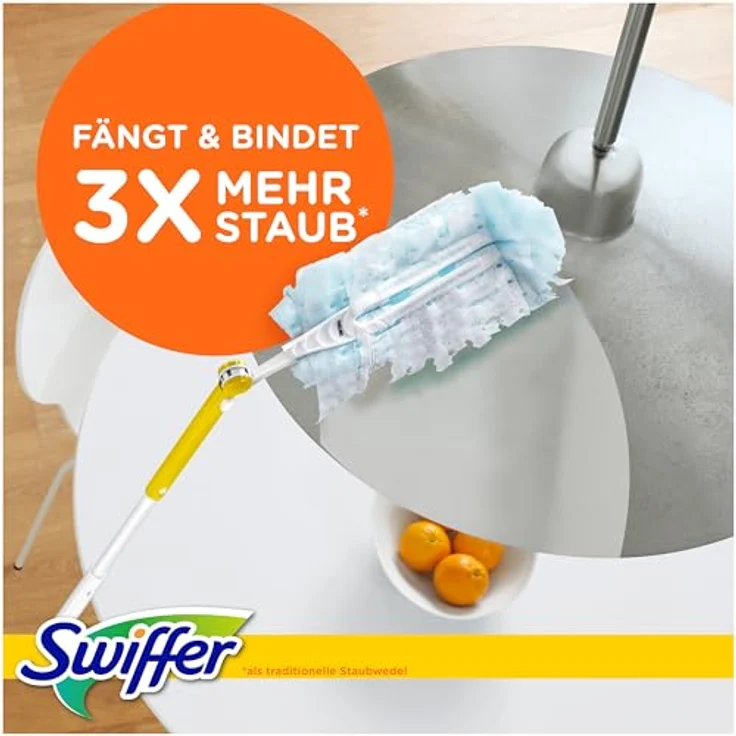 Swiffer Duster KIT, Staubmagnet Starter Set mit 1 Griff und 13 Nachfülltüchern, ideal für empfindliche Oberflächen – Bild 3