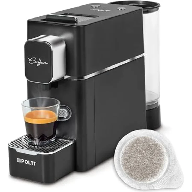 Polti Coffea S15B, Kapselmaschine in Schwarz mit anpassbarer Temperatur und automatischer Kapselauswurf – Bild 2