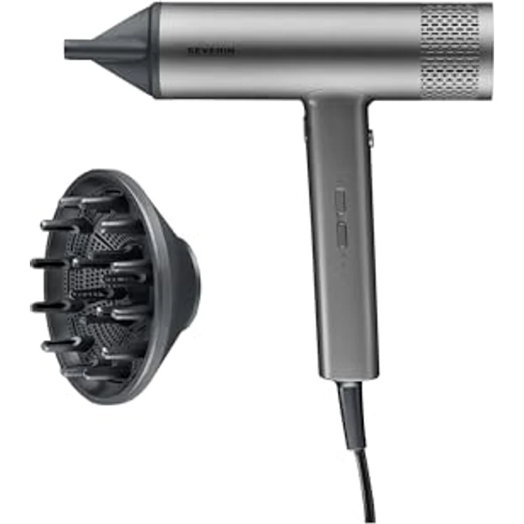 SEVERIN Haartrockner S-Style "Speed Pro", BLDC-Motor, Ionic-Technologie, inkl. Diffusor und Konzentrator, 2.000 W, anthrazit – Bild 1