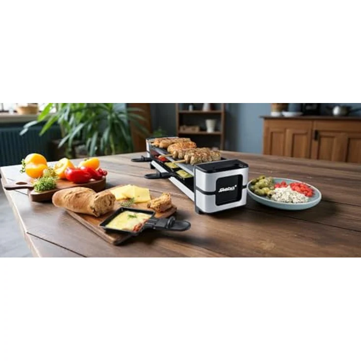 Steba Guss-Raclette RC 140, 600 Watt mit wendbarer Grillplatte und PFAS-freier Antihaftbeschichtung – Bild 4