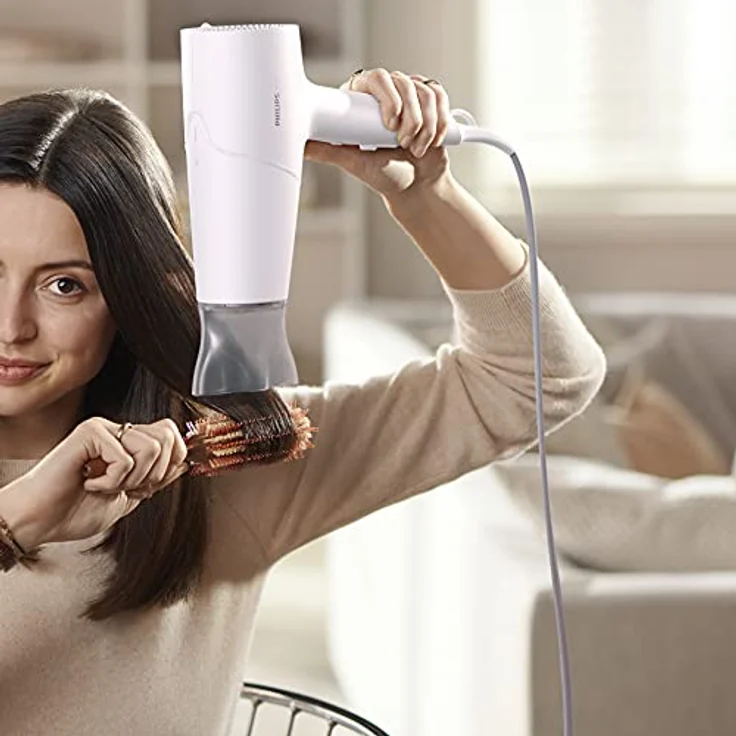 Philips BHD500-00 Serie 5000 Haartrockner, 2100W, Gleichstrommotor, 6 Geschwindigkeiten, Ionenfunktion, Kaltluft, weiß – Bild 3