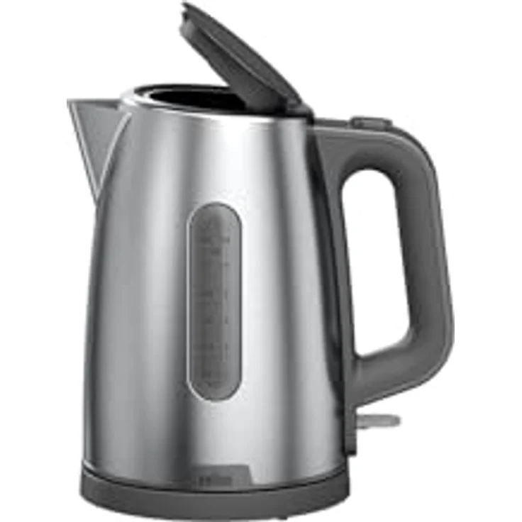 Braun Wasserkocher PurShine WK1500GY, Elektrischer Wasserkocher mit 360° drehbarem Sockel, Wasserstandsanzeige und automatischer Abschaltfunktion, 1,7L Fassungsvermögen, 2200 W, Grau – Bild 2