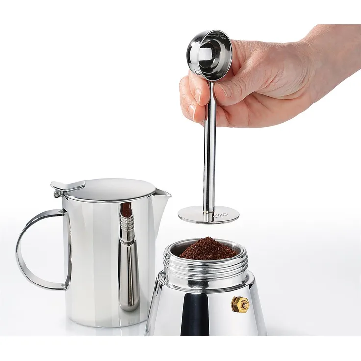 Cilio Siebträgermaschine, Edelstahl poliert Ø 5 cm, H 14 cm