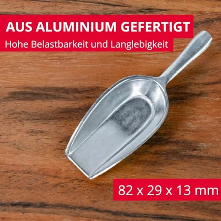 Westmark Gewürzschaufeln Hygia – 6 praktische Mini-Schaufeln zum sauberen Dosieren von trockenen Zutaten – 6 ml, Aluminium – Bild 5
