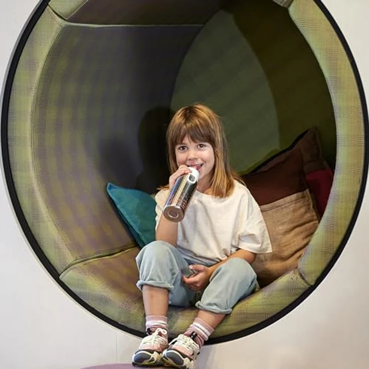 Mepal Thermoflasche Flip-up Campus Little Dutch, isolierte Edelstahl Trinkflasche für Kinder, 350 ml, 9 Stunden heiß & 12 Stunden kalt, BPA-frei, Forest Friends – Bild 5