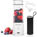 ZEEGMA Vitamine GO Tragbarer Mixer für Cocktails und Smoothies 300W, Personal Blender, Mini-Mixer 450ml mit 6 Klingen, 2 Geschwindigkeiten Akku 5000 maH, 25 Anwendungen pro Ladung
