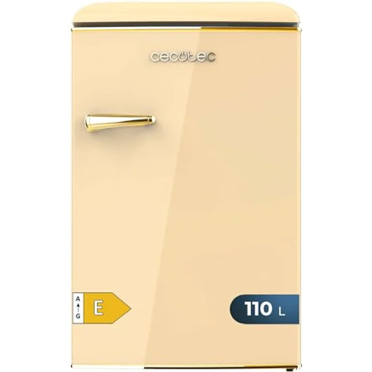 Cecotec Mini Retro Kühlschrank Bolero CoolMarket TT Origin 110, 110L Kapazität, Energieeffizienzklasse E, Icebox, LED-Innenbeleuchtung, beige – Bild 1