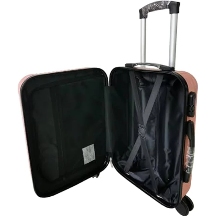 NTK-Collection Frenzi Rosegold, Hartschalenkoffer 2er-Set mit 80 l Volumen, rosa, inkl. Zahlenschloss und leichtläufigen Rollen – Bild 5
