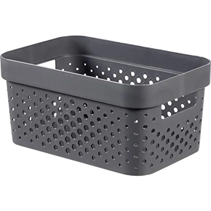 CURVER | Behälter Infinity 4,5 l, Anthrazit, 26 x 17,5 x 12,3 cm, recycelter Kunststoff