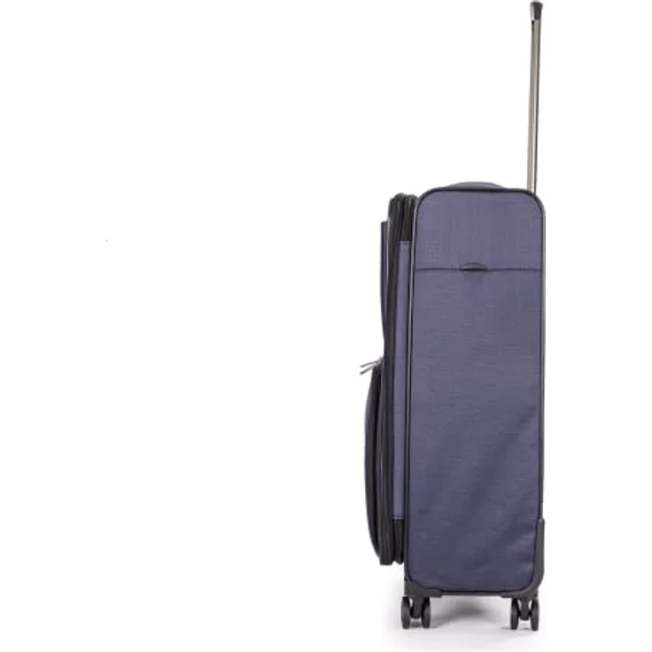 Stratic Bendigo Light + Koffer Weichschale Reisekoffer Trolley Rollkoffer mittelgroß, TSA Kofferschloss, 4 Rollen, Erweiterbar, Größe M, Navy – Bild 2