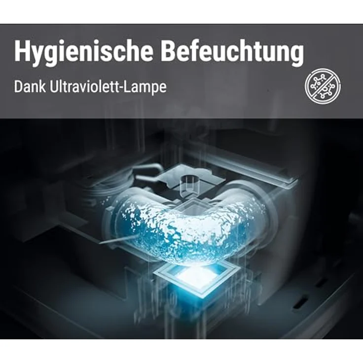 Stadler Form Luftbefeuchter Oliver, leistungsstarker Ultraschall-Vernebler für große Räume bis 60 m², 6 Stufen, Auto-Modus, hygienischer keimfreier Nebel, schwarz – Bild 5