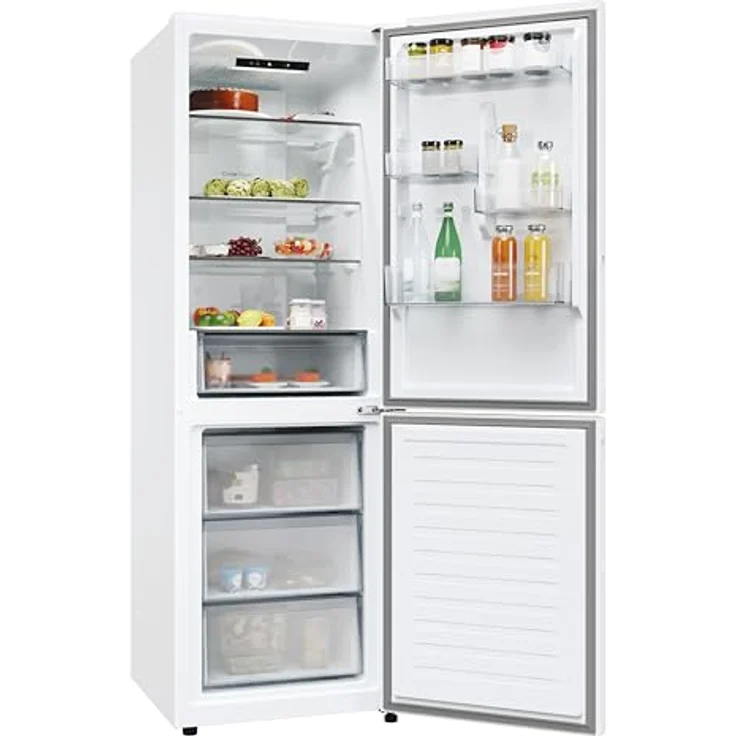 Candy Fresco 300 CNCQ2T618EW Kühlschrank mit Gefrierfach, 355 l, Total No Frost, elektronische Temperaturkontrolle, wendbare Tür, 60 x 185 cm, LED-Beleuchtung – Bild 5