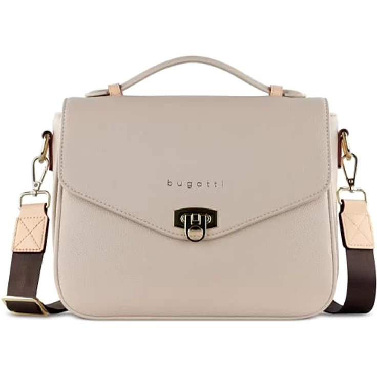 Bugatti Bodybag Ella Classic Bag, Crossbody Bag aus hochwertigem Kunstleder in Nude, 25 x 11 x 20 cm – Bild 1