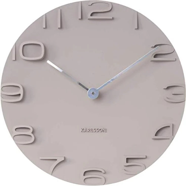 Karlsson On The Edge Uhr, Wanduhr, Kunststoff, Grau, One Size – Bild 3