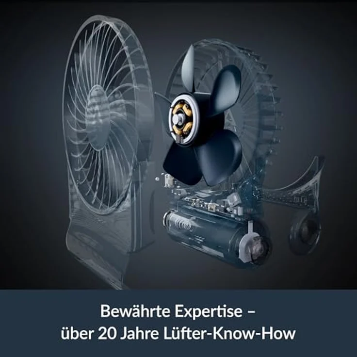 ARCTIC Summair 2Go, Wiederaufladbarer Handventilator mit Standfuß, stufenlos regelbar, 4-77h Laufzeit, USB-C Anschluss - Blau – Bild 3