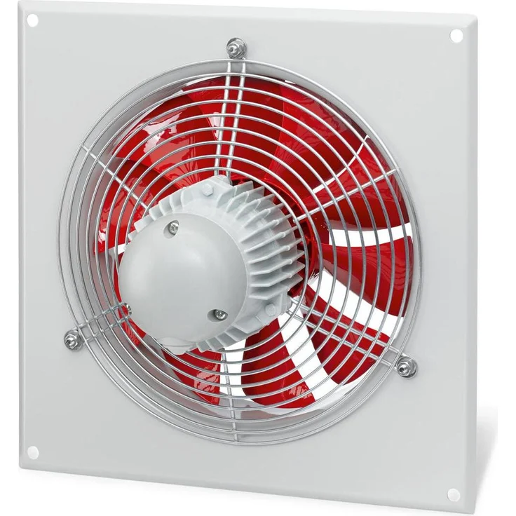 Helios HQD 315/6 EX, Axial-Hochleistungsventilator mit explosionsgeschützter Ausführung gemäß ATEX, quadratische Einbauplatte, geräuscharmer Betrieb