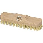 Nölle Schrubber Braun, 22 cm breiter Schrubber mit hartem Fibre-Besatz für gründliche Bodenreinigung