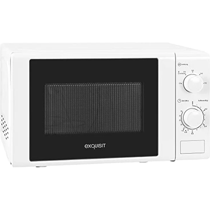 Exquisit® Mikrowelle 700 W, 20 Liter, Weiß, Drehteller 25 cm, modernes Design, lackierte Innenausstattung, 5 Ebenen, einfach zu bedienen, ideal für Zuhause – Bild 1