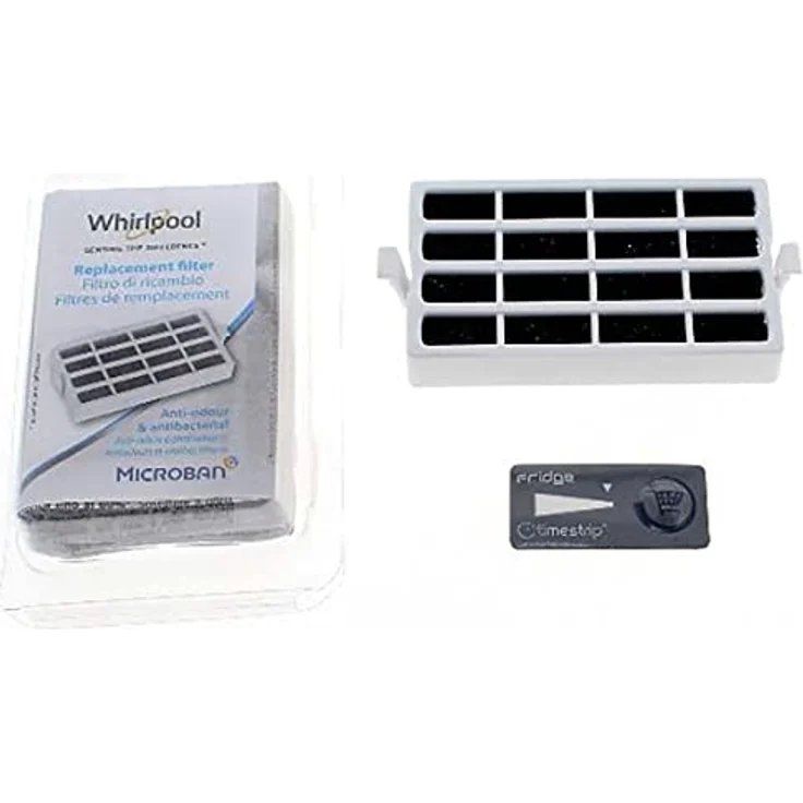 Whirlpool Antibakterieller Filter mit Microban-Technologie für Kühlgeräte, kompatibel mit Kitchenaid, Bauknecht, IKEA und Ignis, Modellnummer 480878015250024692 – Bild 1