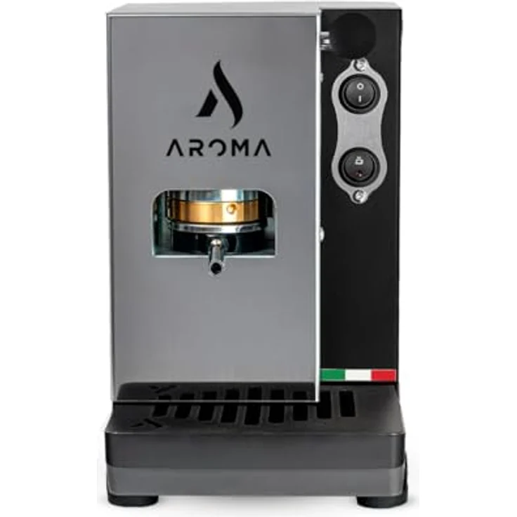 Aroma PLUS - ESE-Padmaschine Espressomaschine Schwarz, Edelstahl – Bild 2