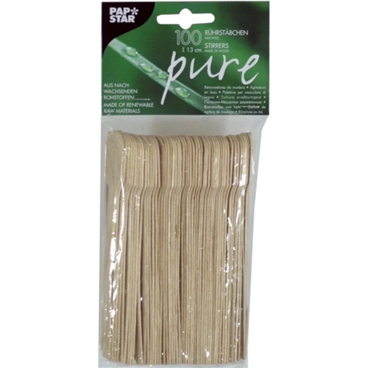 PAPSTAR Holz-Rührstäbchen pure, Länge: 130 mm