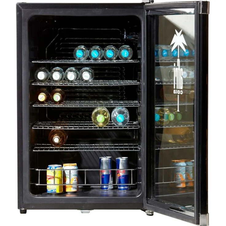 Husky HUS-HC 150 Flaschenkühlschrank, Kühlteil 115 l, freistehend, Breite 54 cm, Frontdekor schwarz – Bild 2
