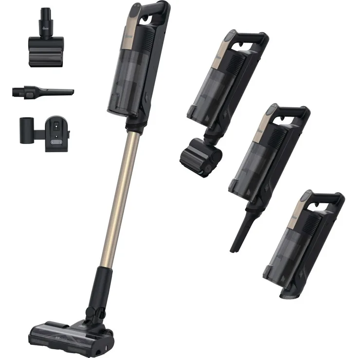 Hoover HF310P 011, 2-in-1-Stabstaubsauger, Beutellos, Schwarz, HEPA-Filter, 60 Minuten Akku-Laufzeit, LED-Beleuchtung