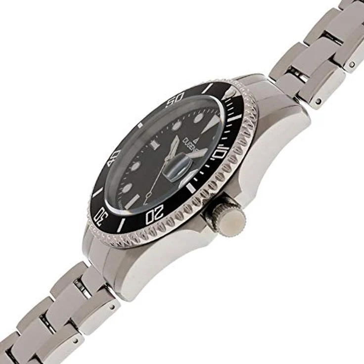 Dugena Herren-Armbanduhr 4460775 Diver, Quarz, schwarzes Zifferblatt, Indexe, Edelstahlgehäuse, gehärtetes Mineralglas, 30 bar – Bild 4