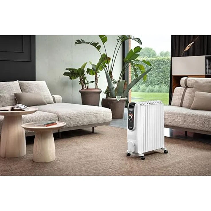 Delonghi TRD51025 Ölradiator Dragon 5, 2500 W Heizleistung, elektronische Temperaturkontrolle, schwarz und weiß – Bild 7